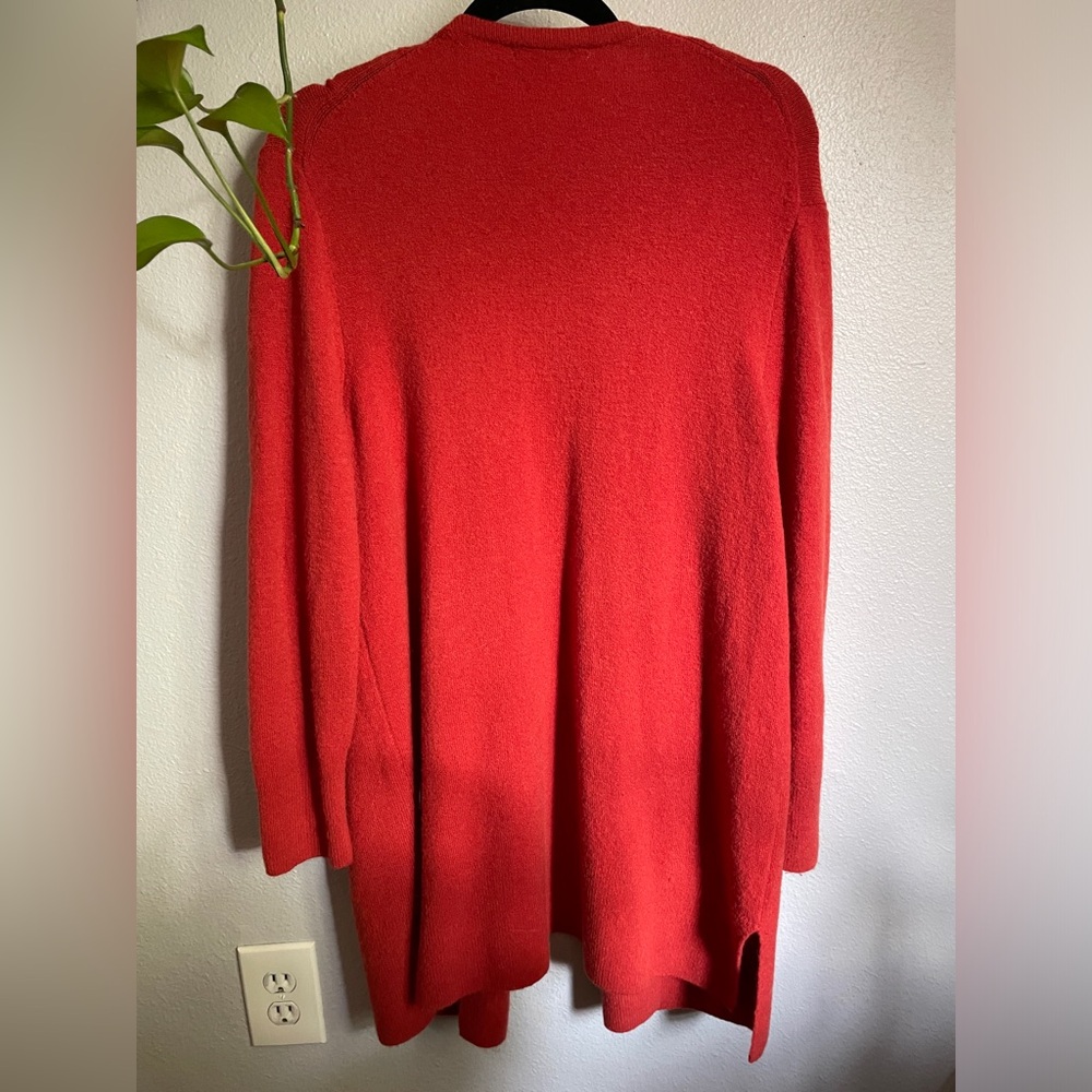 Madewell Kent Wool Cardigan Sweater in Etruscan Clay M Longline Duster - Picture 6 of 8